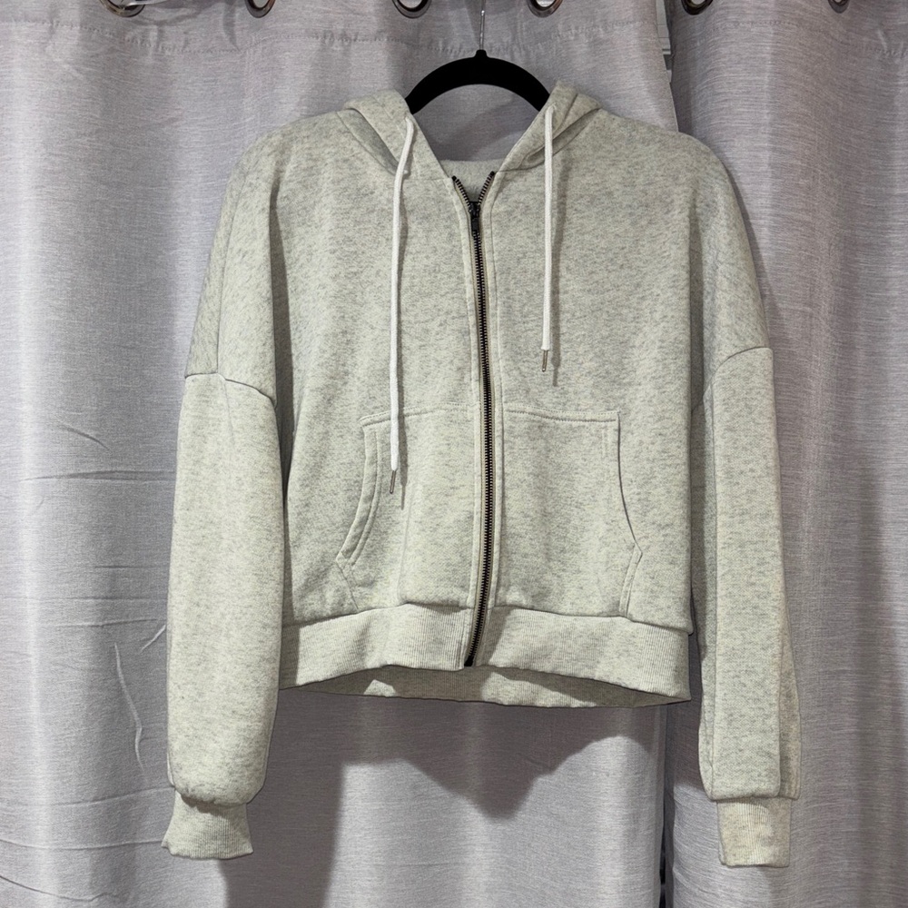 Gray Zip-Up Hoodie